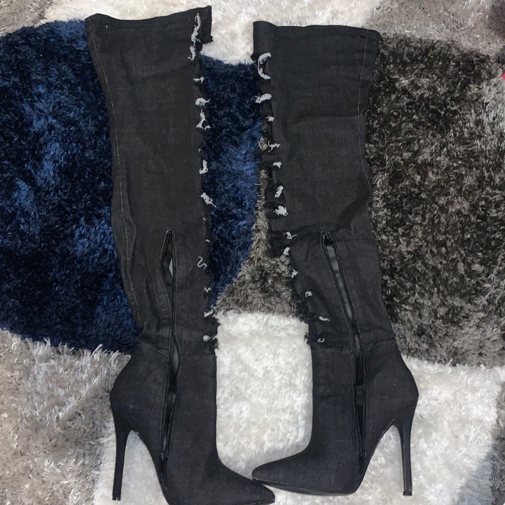 Jean boots black